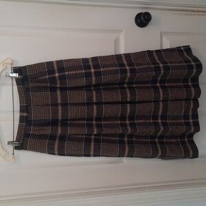 Vintage 70s Wool Plaid Skirt